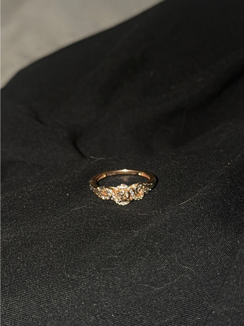 Gold-Tone Women's Crystal Accent Ring